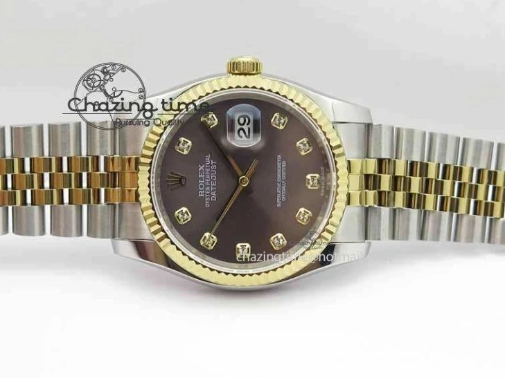 0410 DateJust 116234 SS YG BP Best Edition Gray Dial Diam Markers On SS YG Bracelet SA ZipUp 3745